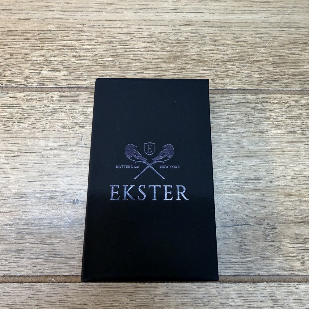 Ekster Leather Senate Card Wallet Slim in Nappa Black Smart Cash Cards